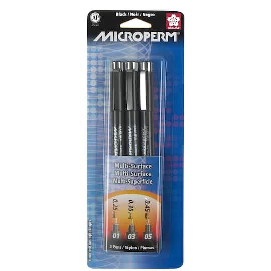Sakura&#xAE; MicroPerm&#xAE; Black 3 Pen Set